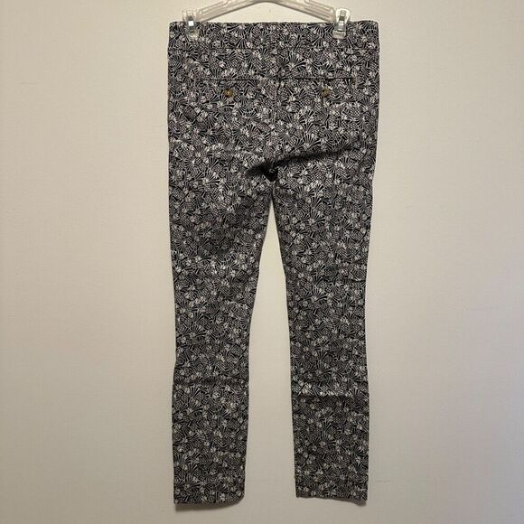 By Anthropologie Bowery Pineapple Pants Size 4 Black White Ankle Taper Stretch - Picture 5 of 8